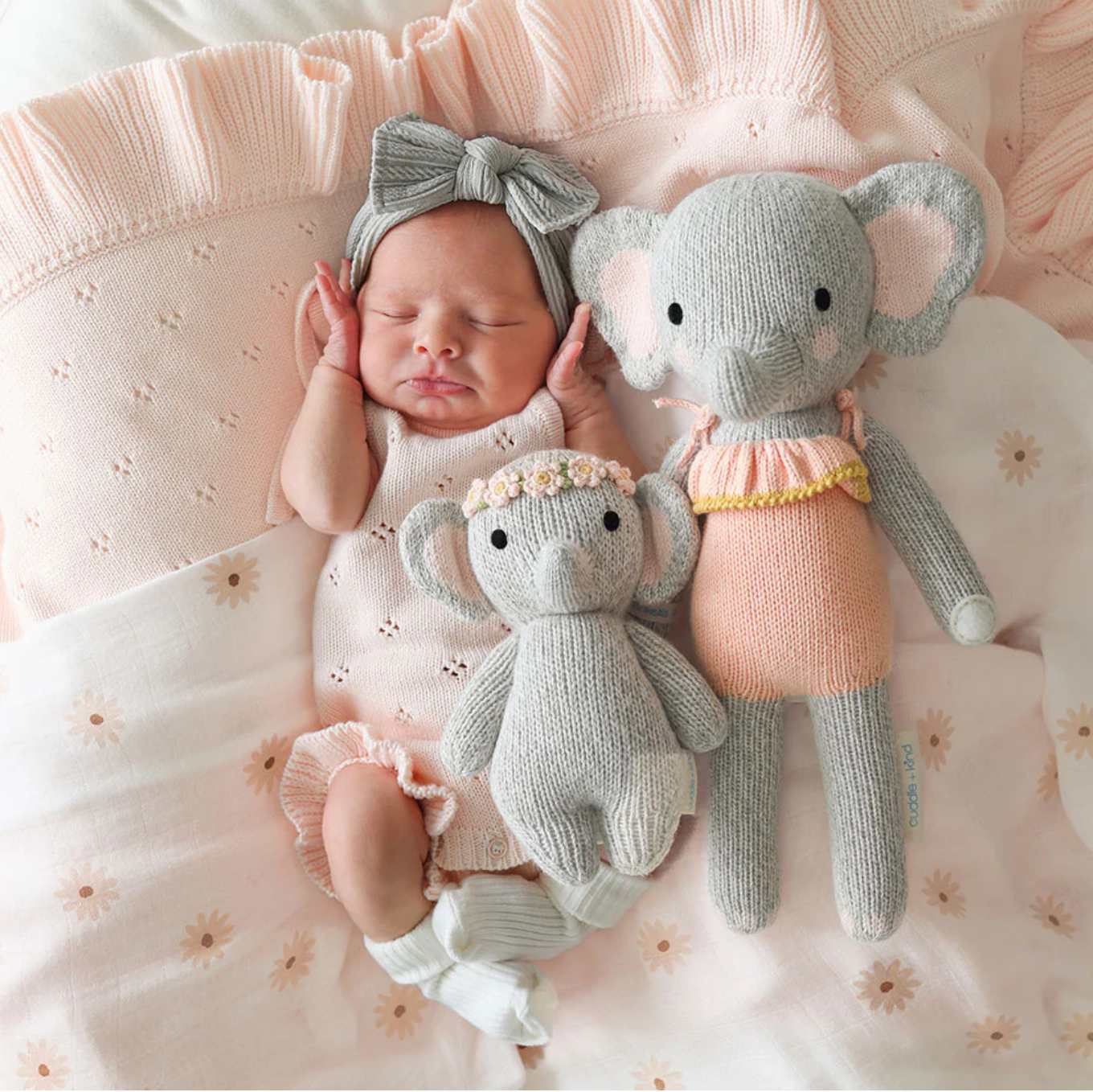 Cuddle + Kind Baby Elephant - Blush Floral