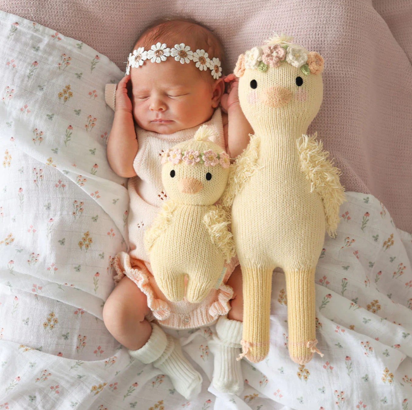 Cuddle + Kind Baby Duckling, Blush Floral