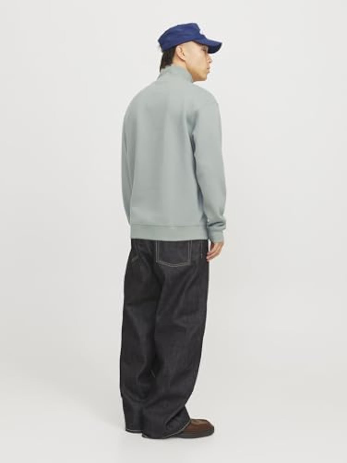 Male Sweatshirt with Half Zip Plain Sweatshirt with Half Zip