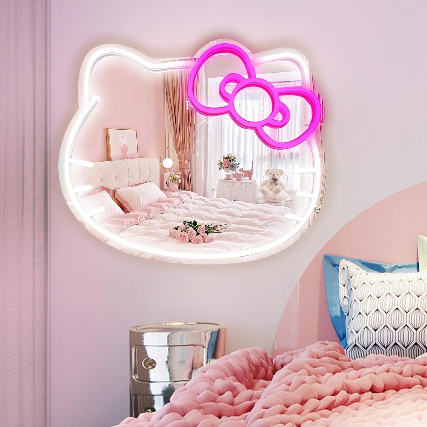 Hello Kitty Mirror Neon Sign