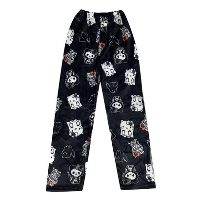 Hello kitty pyjamas Pajama bottoms pants fleece cozy trousers y2k sleepware pjs valentines gift soft pj kawaii boyfriend pants