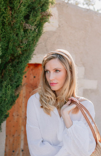 1/2" Padded Headband - Silk Charmeuse