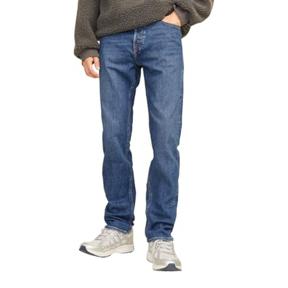 Men's Tapered Fit - Men's Stretch Jeans with Stonewashed Look & 5-Pocket Design - Mid Rise Denim Trousers with Button Closure for Style-Conscious Men with Demand