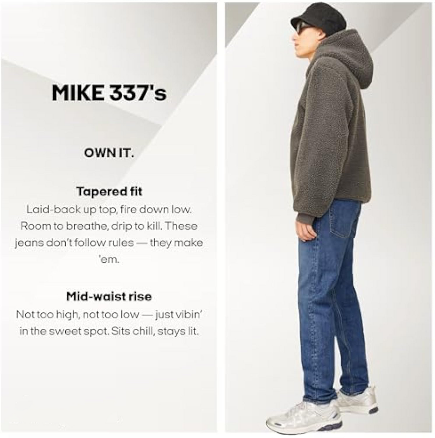 Men's Tapered Fit - Men's Stretch Jeans with Stonewashed Look & 5-Pocket Design - Mid Rise Denim Trousers with Button Closure for Style-Conscious Men with Demand