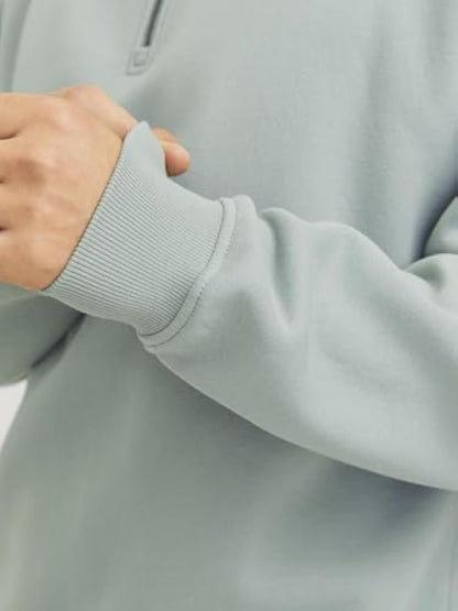 Male Sweatshirt with Half Zip Plain Sweatshirt with Half Zip