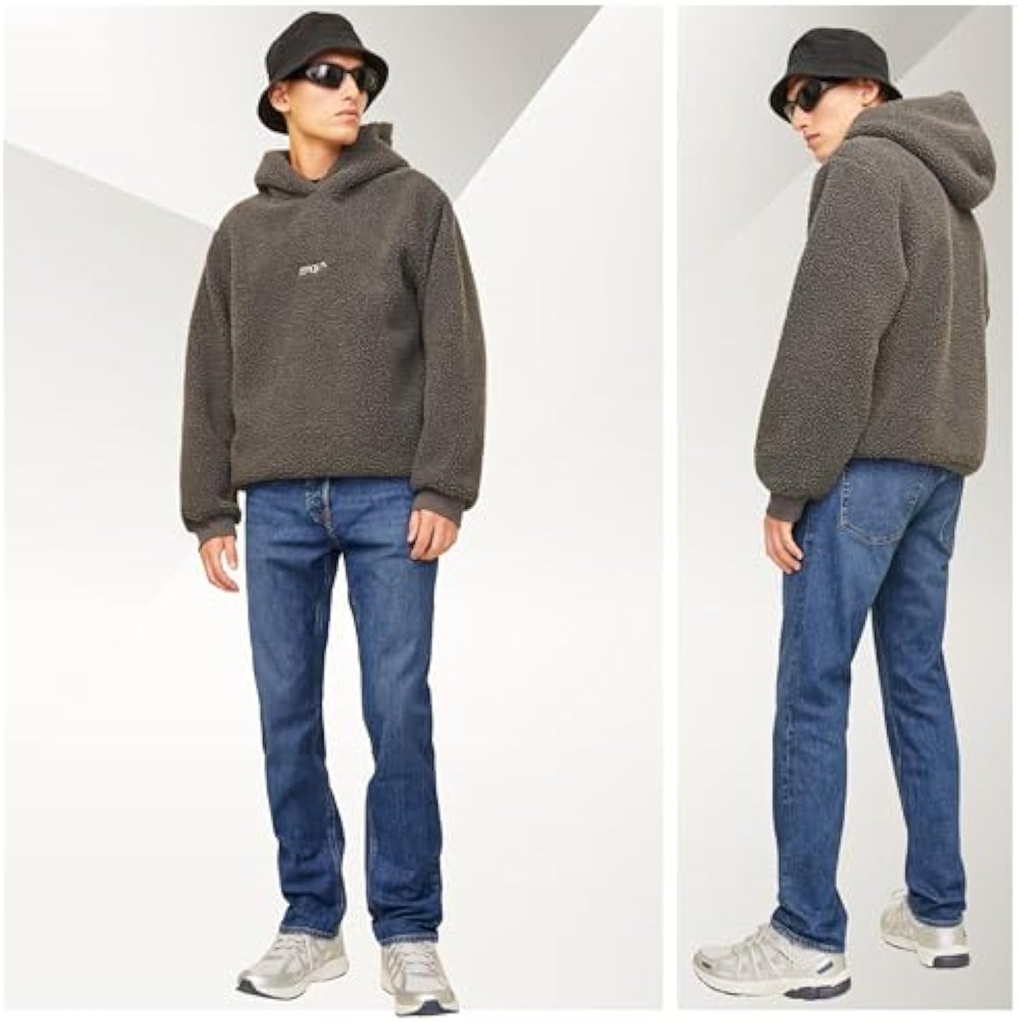 Men's Tapered Fit - Men's Stretch Jeans with Stonewashed Look & 5-Pocket Design - Mid Rise Denim Trousers with Button Closure for Style-Conscious Men with Demand